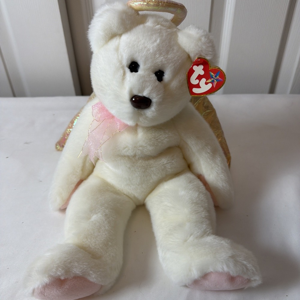 Vintage Halo Beanie Buddy Retired Angel Bear